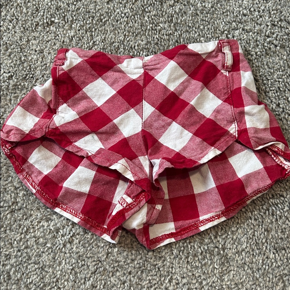 Red and White Checkered Shorts sweet honey